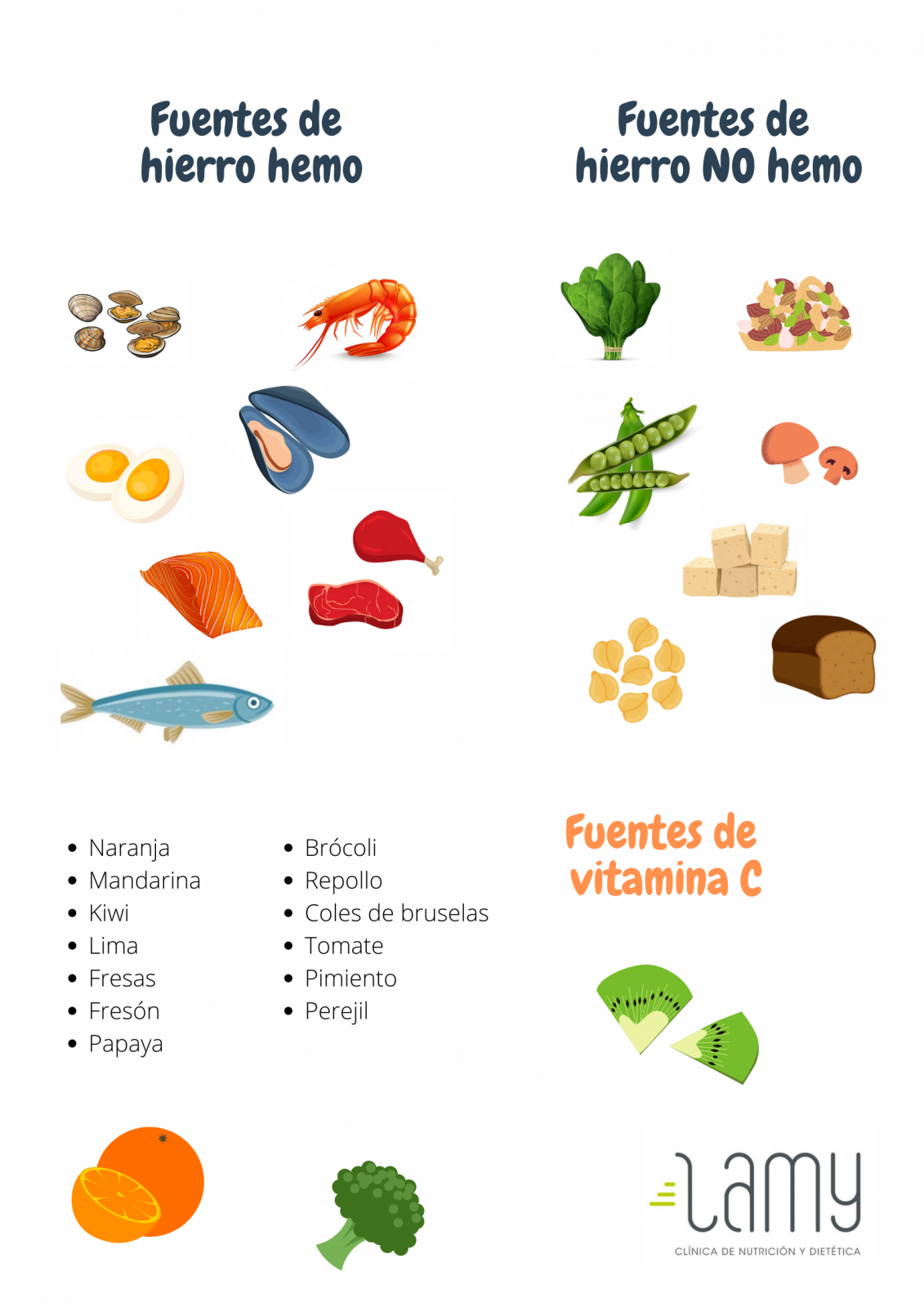 Dietista Nutricionista en Soria: Diferenciar tipos de Hierro